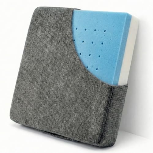 WESTERN COMFORT Recliner Cushion [20x20” Large] Medium Soft Orthopedic Seat Cushion for Recliner Chair – 3” Thick Gel Memory Foam Riser for Sagging Seats & Elderly Lift Assist – Non-Slip