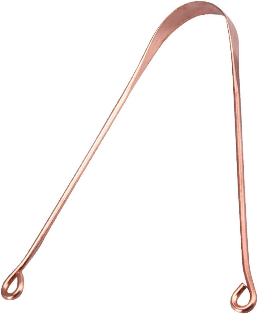 Copper Tongue Scraper | Naturally Anti-Microbial | Prevent Oral Health Diseases | Ayurveda Tongue Cleaner and Bad Breath | Must Have for Dental Hygiene | Easy to Use and Clean