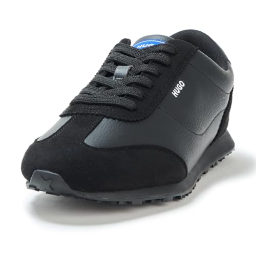 HUGO, Jared Low Profile Lace up Sneaker, Black Magnolia, 10
