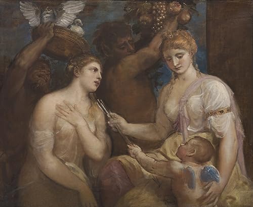 Toile Tiziano Vecelli Allégorie de Vénus et Cupidon, finition impression d'art