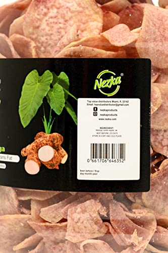 Nezka Purple Taro Chips - Cuban Delicious Crunchy Snacks and Side Dish - 16 Oz