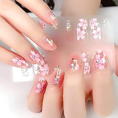 Nanosase 3D Nail Stickers Art, Stylish Nail Polish Strips with Extra Replacement Nail Decals.(Set of 2) (K17 Glee Belle) Cover