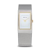 BERING Damen Analog Quarz Classic Collection Armbanduhr mit Edelstahl Armband und Saphirglas
