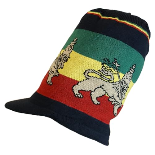Image of Shoe String King SSK Rasta Knit Tam Hat Dreadlock Cap. Multiple Designs and Sizes.