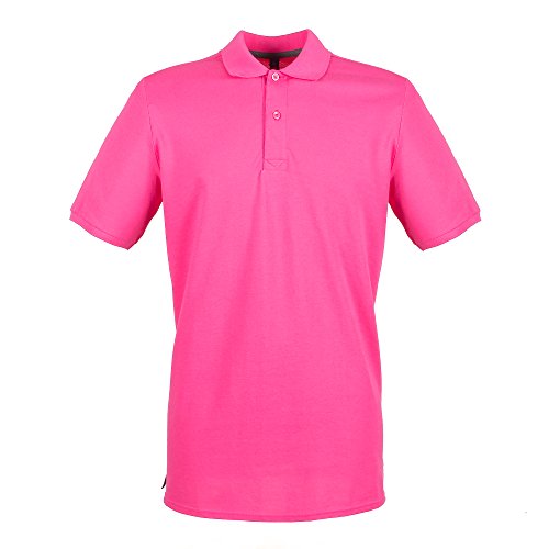 Henbury Mens Modern Fit Cotton Pique Polo Shirt (XL) (Fuchsia)