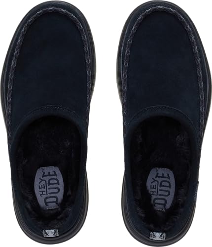 Image of HEYDUDE Women's Remi Toastee Suede Clog Slip On Shoe | Lightweight Easy On Sherpa Lined | Durable Grip Outsole