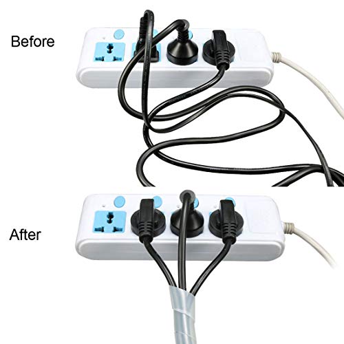 Protector de cable flexible en espiral uxcell para organizar cables 4