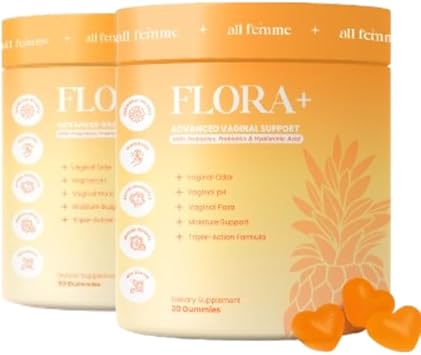 Flora+ pH Balance Vaginal Probiotic Gummies for Women Pineapple