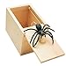 GIIOASA Rubber Spider Prank Box，Handcrafted Wooden Surprise Box, Fun Practical Surprise Joke Boxes,Hilarious Christmas Money Gift Box Surprise Toy and Gag Gift Practical Joke