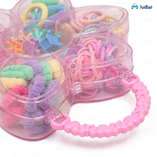Image of FunBlast Hair Accessories Combo for Girls - Colorful Hair Bands, Hairpins, Ponytail Holders, Headbands for Girls, Toddlers, Multipurpose Kids Hair Accessories Set, Birthday Gift for Girl's (Multicolor)