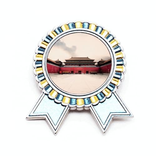 Broche rouge en porcelaine impériale M métal bijou de créateur