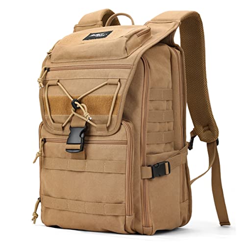 XINCADA Canvas Travel Backpack 17 Inch Laptop Backpack for Men High Density Carry On Backpacks Hiking Rucksack Flight Approved