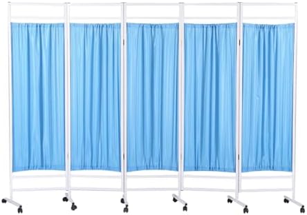 6-Foot High Mobile Medical Privacy Screen, 5-Panel Foldable Room Divider for Hospitals, Offices, Beauty Salons - Portable Privacy Solution for Adults