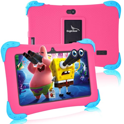 👍【Android 12 & 32GB ROM】 Questo tablet bambini ha un potente processore quad core e doppia fotocamera, e supporta WIFI, Bluetooth, ecc. Utilizza anche l'ultimo sistema operativo Android 12 e la grande capacità di memoria 2GB RAM + 32GB ROM. La memoria espandibile può raggiungere 256 GB micro TF card (non inclusa) per ottenere un funzionamento più veloce e un funzionamento più fluido