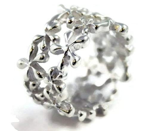 Bague Fleur Large Argent 925 anti irritation bague confortable 54
