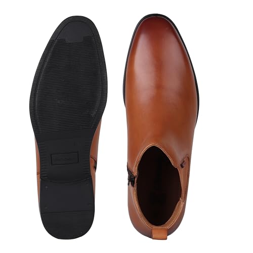 Image of Red Chief Casual Mid Ankle Boots For Men RC3967 Tan