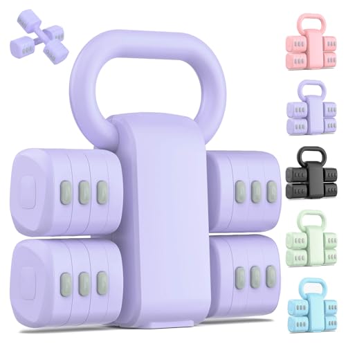 Adjustable 2-in-1 Dumbbell & Kettlebell Set