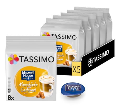 Tassimo Café Dosettes - 40 boissons Maxwell House Macchiato Caramel (lot de 5 x 8 boissons)