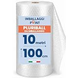 1 rotolo PLURIBALL BOLLE D'ARIA TRASPARENTE 100cmx10metri Imballaggi traslochi