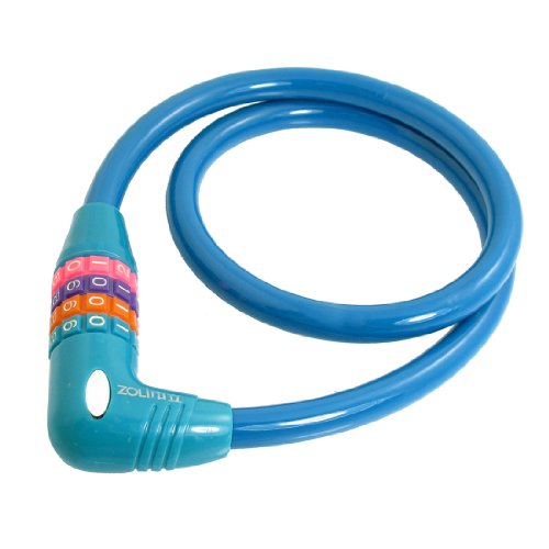 Aexit 4-Digit Password Bike Locks Display Bike Combination Lock U-Locks Cable Blue
