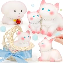 NINAOR Squishy Fidget Toys Squeeze Soft Cat Dog for Stress Relief Cute Stuff Sensory Toys 5Pcs, Stocking Stuffers Pinata for Kids Party Favors Treasure Box Desk Toys for Classroom Anxiety Travel Gifts