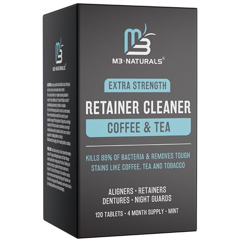 Coffee &amp; Tea Retainer Cleaner Tablets, Mint, 4 Month Supply by M4