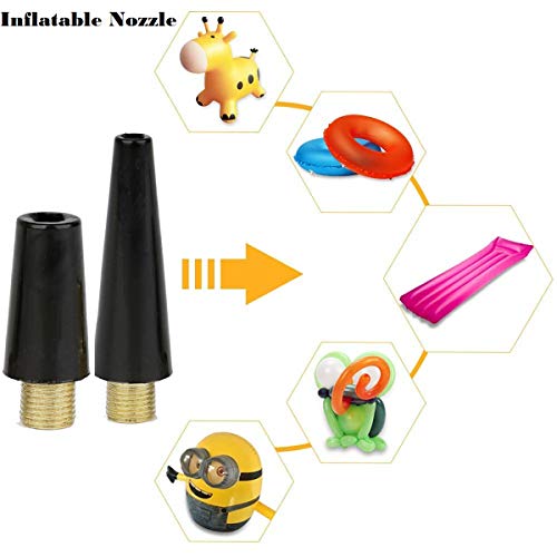 Flammi Bike Tire Valve Adapter Ball Pump Needle Balloon Nozzle Inflation Kit, Inflator Adapter Air Pump Accessories for Standard Pump or Air Compressor (4PCS Needle Nozzle Adapter Set) - Thumbnail 6