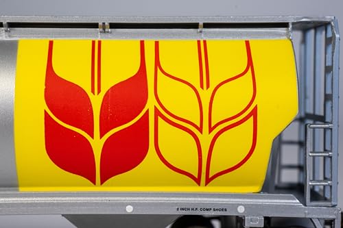 Trémie cylindrique à grain Bachmann évite déraillements wagon jaune HO - 6