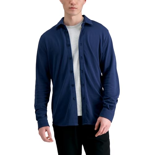 Chemise en coton imprimé homme fini le repassage difficile avec ces manches longues