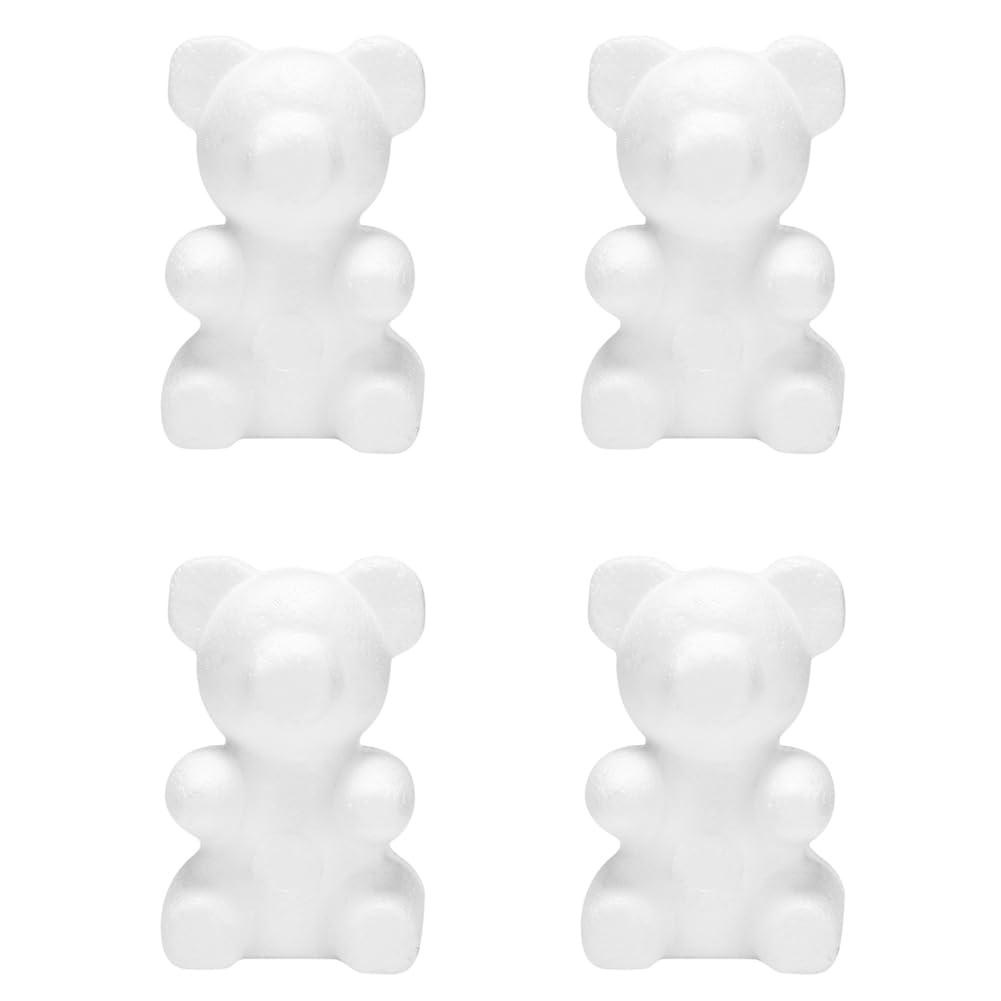 Vjsujehgy DIY Party Decorations 4 Pcs Foam Modelling Polystyrene Foam Polystyrene Christmas Xmas Decorations Tree Ornaments Bear 1