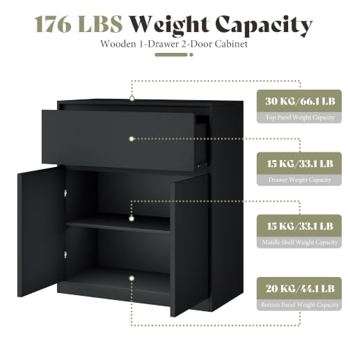 Image of AMERLIFE Modular DIY 2-Door Storage Cabinet, 32 x 16 x 36 Inch
