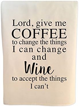 Wildwood Landing Lord Give Me Coffee Serenity Prayer Funny 30 x 30 Inch Tea Towel
