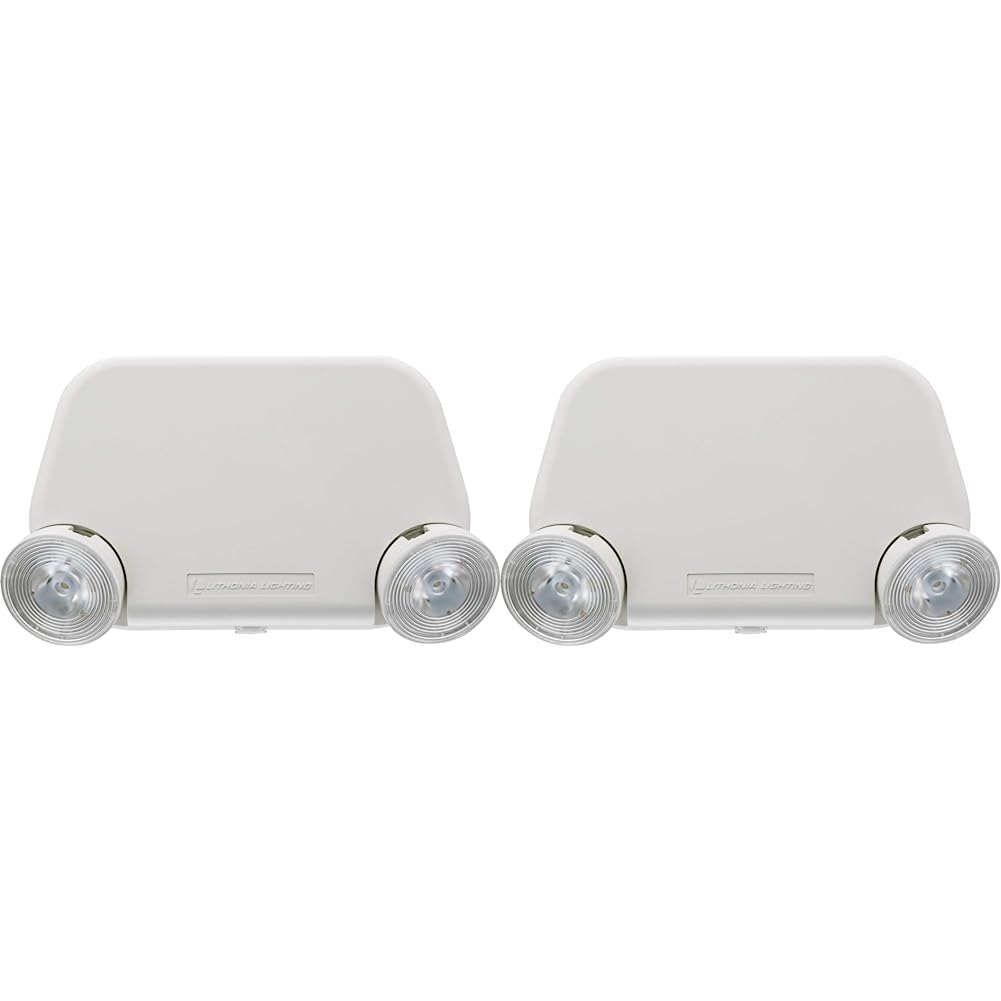 Lithonia Lighting EU2L REM M12 Emergency Light with 2 LED Lamps, Round, Remote Capacity, White (Pack of 2)