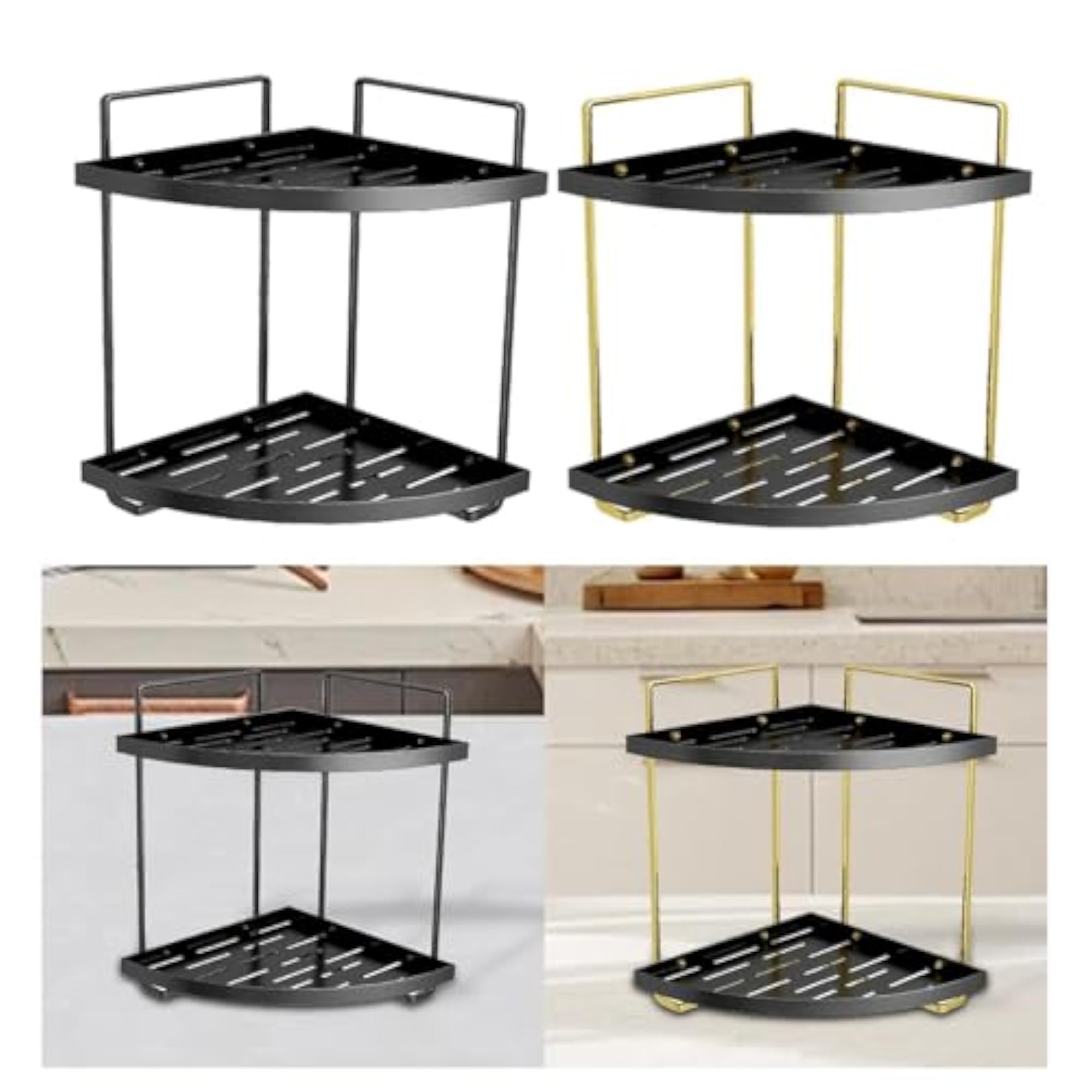Corner Bathroom Organizer Makeup Shelf