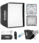 Godox UL-BOX-90 長方形ソフトボックス、90x90cm クイックリリースストリップソフトボックス、グリッド付き 折りたたみ式 Bowensマウント付き柔らかい箱 、撮影写真ライトM...
