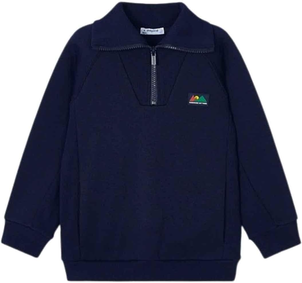 Mayoral Half Zipper Pullover for Boys Dark