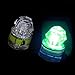Rojuna 10 Pack Fishing Deep Drop Light LED, Colorful Flashing Strobe LED Fishing Lights, Underwater Fishing Light, Waterproof Attractants Diamond Lure Light for Saltwater Freshwater Tuna (Green)