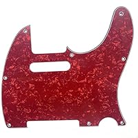 Pickguard Per Fender Telecaster 5 Fori, Effetto Silver Mirror, In Acetato, Nuovo