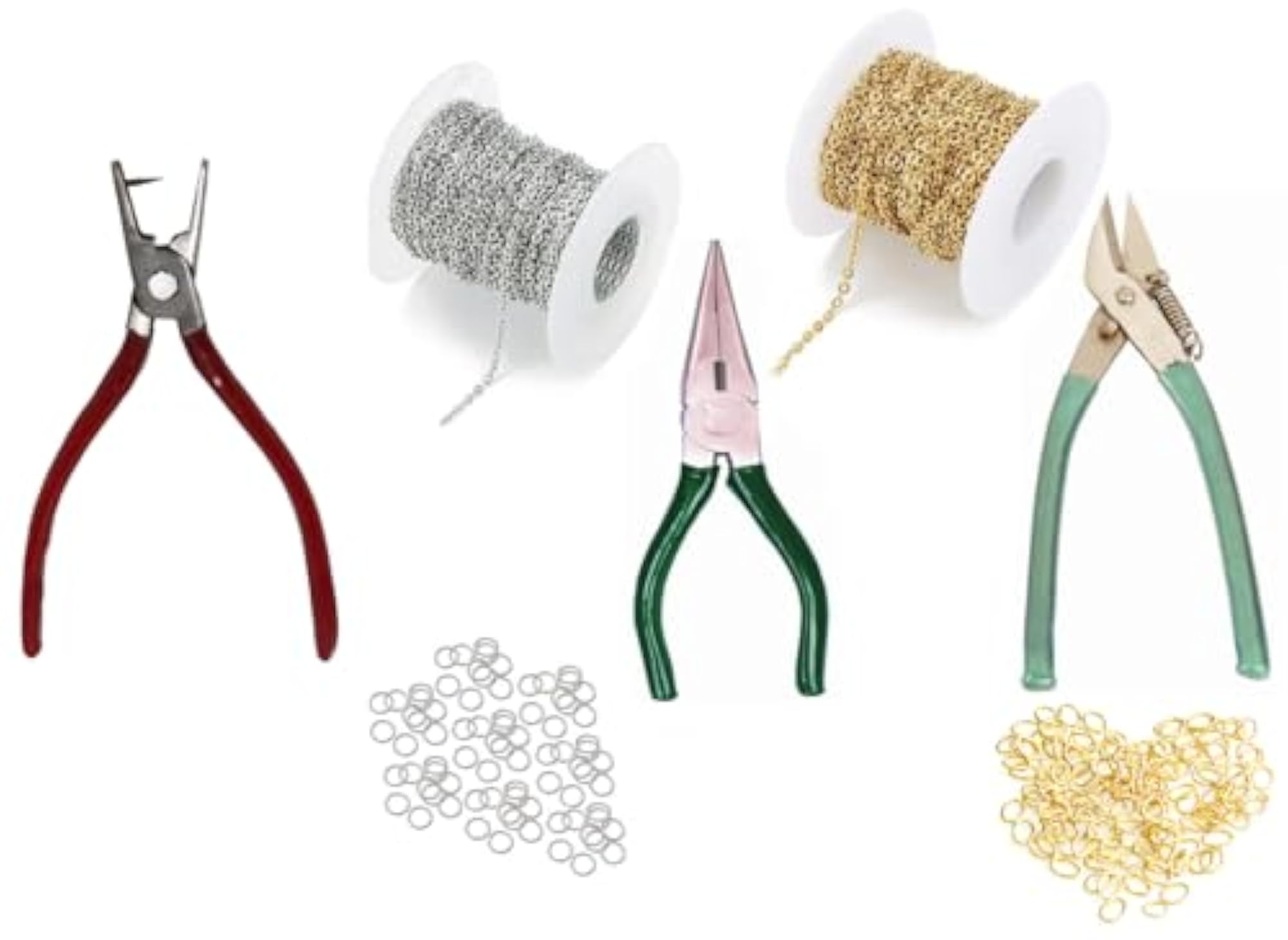 Combo of Link Extension Chain Sitara Golden with Tool Kit