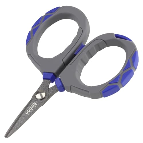 Booms Fishing Braided Line Scissors: Micro-Serrated Stainless Steel Blades Line Cutter - XW01 4.1