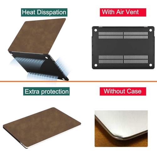 Image of MOCA Pro 16 Inch Laptop Case 2019 2020 A2141 Slim Protective Plastic Hard Shell Cover with Touch Bar and Touch ID Support (Coffee, Pro 16 inch 2019-2020)