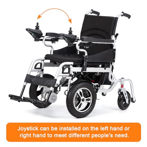 Silla de ruedas eléctrica todo terreno para personas mayores y adultos, diseño plegable ligero de largo alcance con rango de 15 millas, ideal para movilidad al aire libre