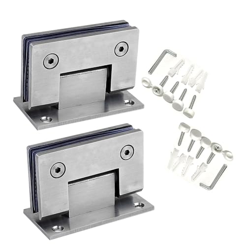 2 puertas de vidrio resistentes de 90 grados, armarios, clips de gabinete, bisagras de puerta de ducha de vidrio, piezas de repuesto, pared a vidrio