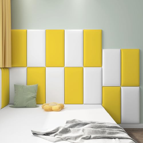 XLSBZ 3D Wandpaneele,2 Stück 30x40cm Wandpolsterung Polster Wandpaneele Wandkissen Selbstklebend Bett Wandpolster für Schlafzimmer,Kinderzimmer (Weiß)