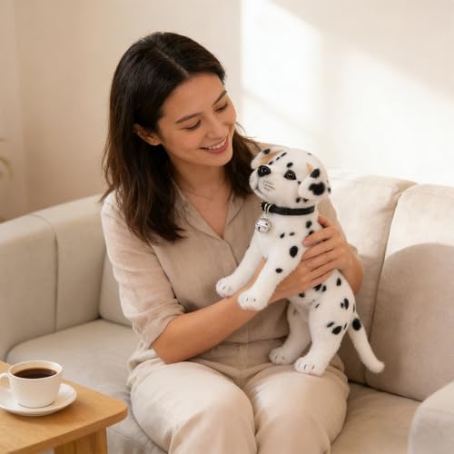 Xiyocadt Hund Kuscheltier, Plüschtier Hunde 25/32cm, Stofftier Plüschhund-Weizenhund Fleckenhund Plüsch Spielzeug für Baby Kinder Freunde (Stellung 25CM)