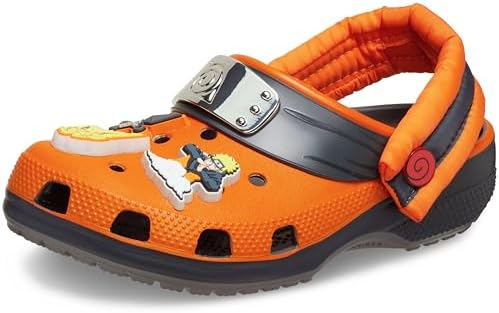 Crocs Tamancos clássicos Naruto para crianças, Grafite, 2 Little