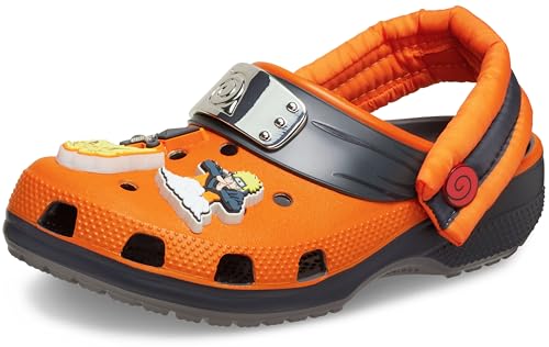 Crocs Naruto Classic Zuecos (niño pequeño/niño grande), Grafito, 1 Little Kid