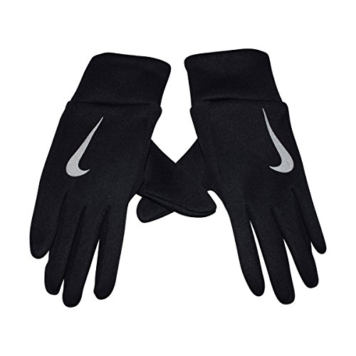 NIKE Conjunto feminino de corrida térmica, chapéu e luvas PP/P preto/antracite/prata (N.RC.32.045)