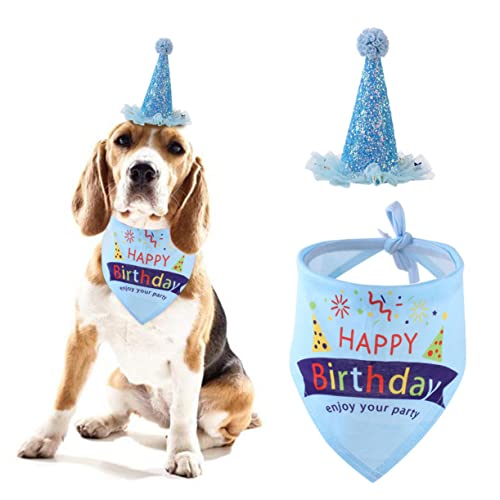 Balacoo 1 Conjunto acessório de aniversário para animais de estimação acessório para animais de esti