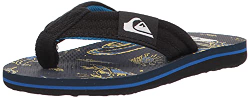 Quiksilver Boy's Molokai Layback Youth Sandal, Blue/Yellow/Blue, 13 Big Kid #TOP16